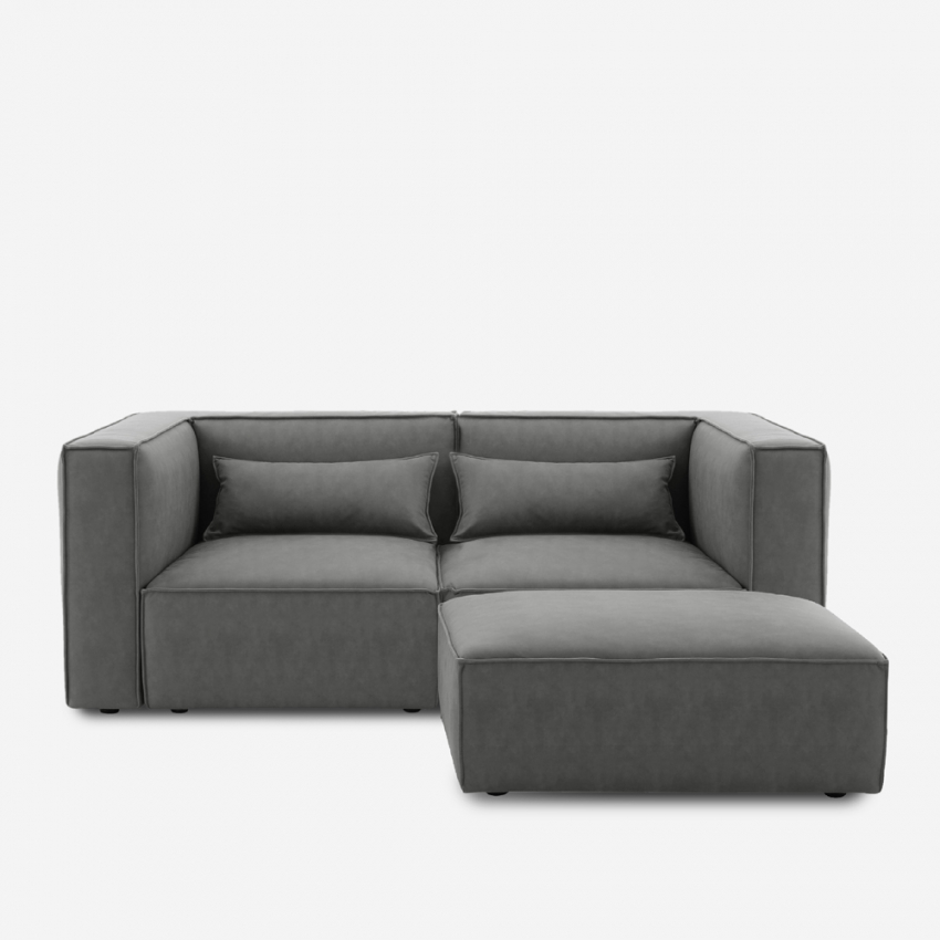 Canapé 2 places modulable moderne en tissu avec méridienne Solv Promotion Canapé 2 places modulable moderne en tissu avec méridienne Solv Promotion
