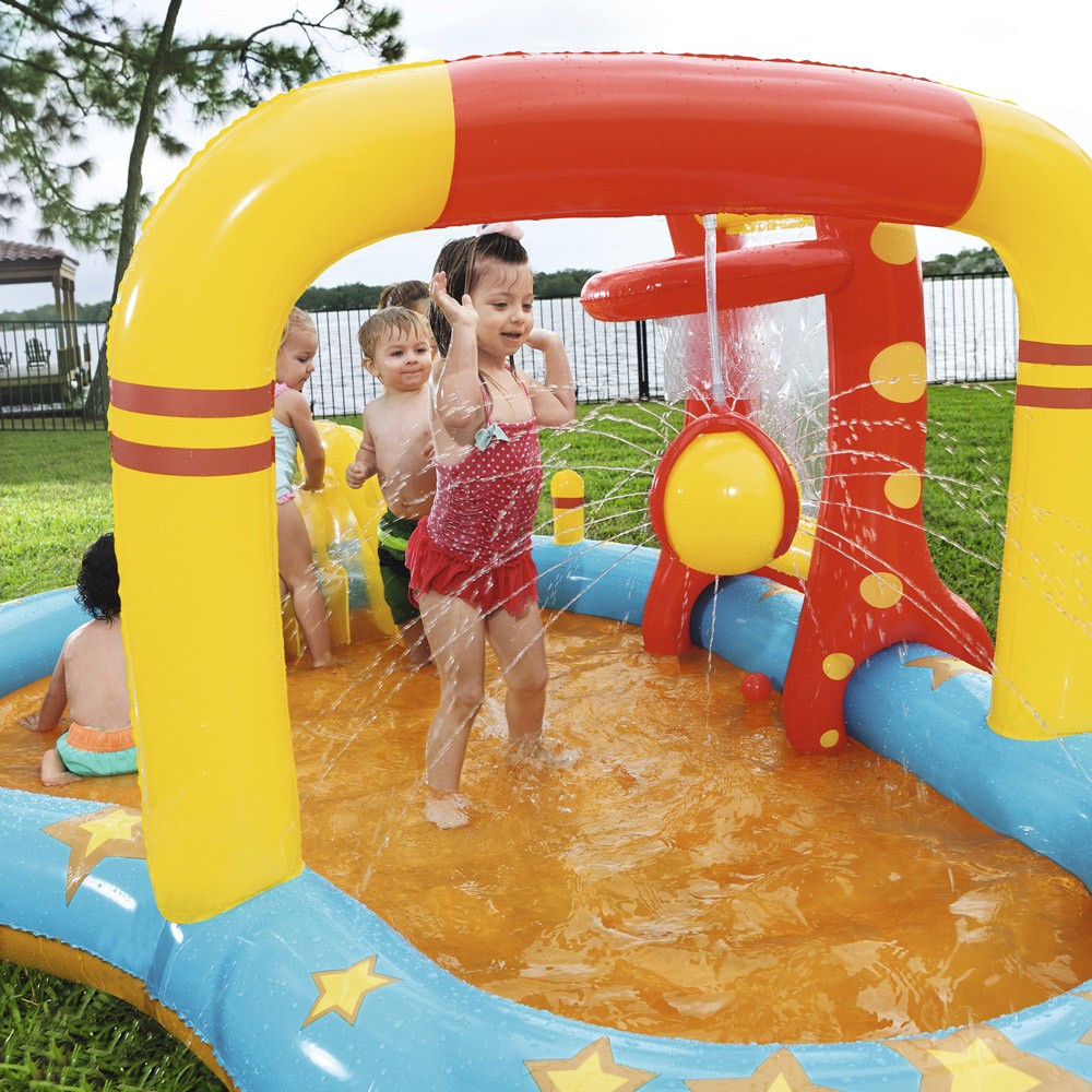 Piscine Gonflable Pour Enfants Jeux Cibles Toboggan Quilles Bestway