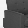 Fauteuil convertible lit 1 place avec accoudoirs design moderne Brooke 