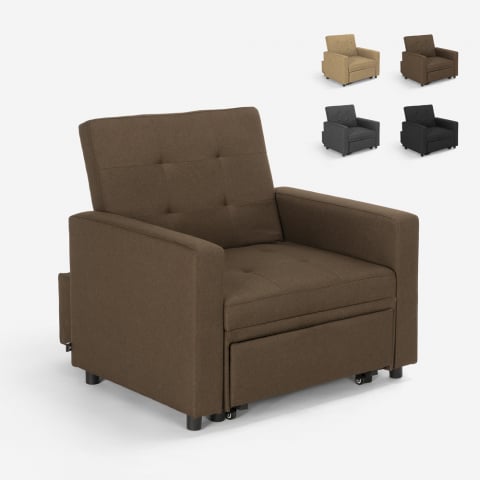Sessel Einzelbett mit Armlehnen Platzsparend Modernes Design Brooke