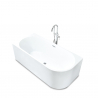 Vasca da bagno freestanding angolo arrotondato resina fiberglass Panarea Misure