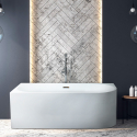 Vasca da bagno freestanding angolo arrotondato resina fiberglass Panarea Caratteristiche
