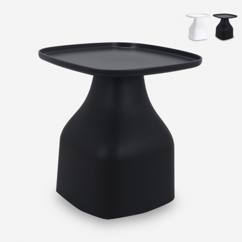Niedriger Couchtisch 48x48 moderner Kunststoff innen außen Bell XL