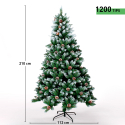 Albero di Natale artificiale verde 210cm rami PVC neve decorazioni Tampere Catalogo