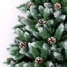 Albero di Natale artificiale verde 210cm rami PVC neve decorazioni Tampere Sconti