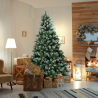 Weihnachtsbaum mit Kunstschnee 180cm geschmückt Manitoba Verkauf