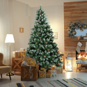 Künstlicher Weihnachtsbaum grün 210cm PVC Zweige Schnee Dekorationen Tampere Verkauf