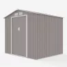 Abri de jardin en tôle galvanisée grise St.Moritz 213x191x195cm Remises