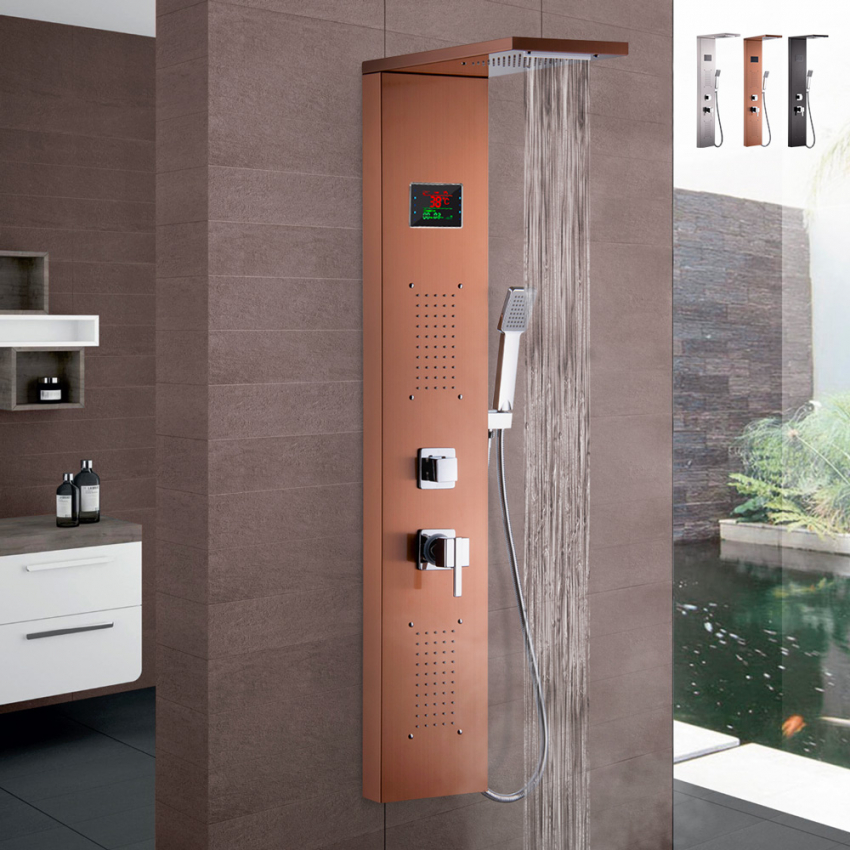 Pannello colonna doccia miscelatore soffione cascata doccino Rapolano Offerta Pannello colonna doccia miscelatore soffione cascata doccino Rapolano Offerta