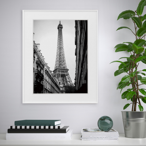 Druckrahmen Foto Paris schwarz weiß 40x50cm Vielfalt Eiffel Aktion