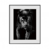 Tableau cadre noir et blanc photographie panthère 40x50cm Variety Pardus Vente