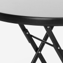 Tischset Rund mit 2 Stühlen für Garten modernes Design Bitter Rabatte