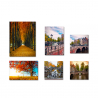 Set von 6 Leinwanddrucke städtische Landschaft Gemälde Holzrahmen Herbst Verkauf