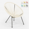 Sedia poltrona interno e giardino stile Acapulco spaghetti design moderno Sunflower Costo