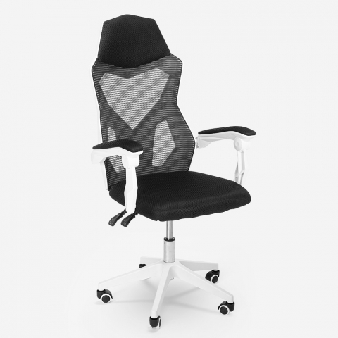 Sedia poltrona gaming ergonomica traspirante design futuristico Gordian Promozione