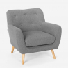 Lounge-Set Sessel und 2-Sitzer-Sofa skandinavisches Design Holz Stoff Algot 