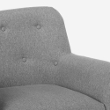 Lounge-Set Sessel und 2-Sitzer-Sofa skandinavisches Design Holz Stoff Algot 
