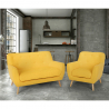 Lounge-Set Sessel und 2-Sitzer-Sofa skandinavisches Design Holz Stoff Algot Auswahl