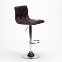 Sgabello per cucina e bar trapuntato Chesterfield in similpelle Design Honolulu 