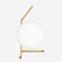 Lampe de table design dorée avec sphère en verre abat jour Bella Vente