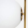Lampada da tavolo design dorato con sfera in vetro abat jour Bella Offerta