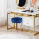Tabouret rembourré repose-pieds pouf rond en velours design Holoserica Vente