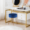 Sgabello imbottito pouf rotondo poggiapiedi velluto design Holoserica Vendita