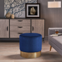 Pouf repose-pieds tabouret bas rembourré rond design velours Rossetto Catalogue