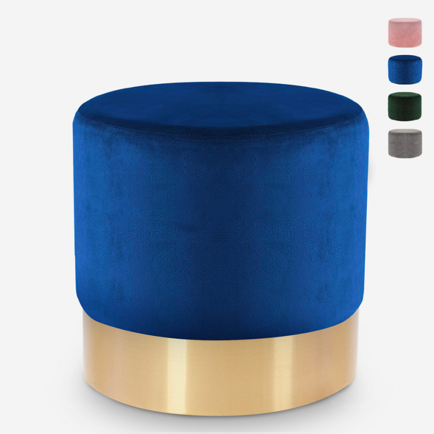 Pouf poggiapiedi sgabello basso imbottito rotondo design velluto Rossetto Sconti Pouf poggiapiedi sgabello basso imbottito rotondo design velluto Rossetto Sconti