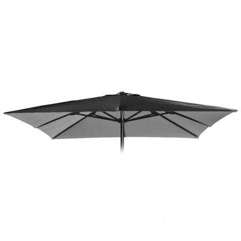 Toile de remplacement pour parasol de jardin 3x3 carré Marte Noir Promotion