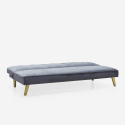 Divano letto clic clac 2 posti design moderno tessuto velluto Pulchra Sconti