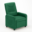 Fauteuil relax inclinable en tissu avec roulettes et repose-pieds Beautiful 
