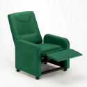 Fauteuil relax inclinable en tissu avec roulettes et repose-pieds Beautiful 