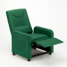 Fauteuil relax inclinable en tissu avec roulettes et repose-pieds Beautiful 