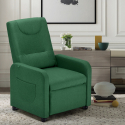 Fauteuil relax inclinable en tissu avec roulettes et repose-pieds Beautiful 