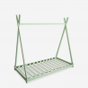 Lettino montessori tenda capanna letto bambini in legno 80x160cm Tipee Stock