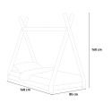 Montessori Tipi Kinderbett Holz 80x160cm Tipee Modell