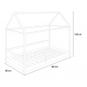 Lit bébé Montessori pour enfants maison en bois 80x160cm Husty Dimensions