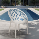 Sedia design moderno polipropilene per cucina bar ristorante esterno Fragus Stock
