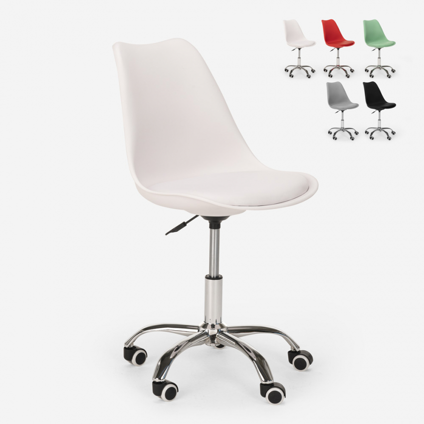 Chaise de bureau design pivotant réglables en hauteur avec roues Octony Choix