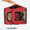 Trasportino cani e gatti taglia piccola 58x40x44,5cm tessuto pieghevole Oliver M 