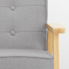Poltrona sedia in legno design vintage retro scandinavo con braccioli Hage 