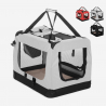 Trasportino auto cani e gatti taglia media tessuto pieghevole 68,5x48x50cm Oliver L Sconti