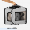 Sac de transport en tissu pliable pour chiens et chats moyen 68.5x48x50cm Oliver L 