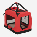 Trasportino cani e gatti taglia piccola 58x40x44,5cm tessuto pieghevole Oliver M 
