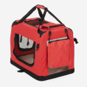 Trasportino cani e gatti taglia piccola 58x40x44,5cm tessuto pieghevole Oliver M 