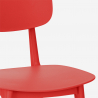 Table carré noir moderne 70x70cm + 2 chaises design Wade Black 