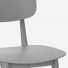 Table carré noir moderne 70x70cm + 2 chaises design Wade Black 