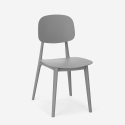 Set tavolo rotondo 80cm nero 2 sedie design Berel Black 