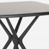 Set 2 Stühle modernes Design quadratischer Tisch 70x70cm Roslin Black 